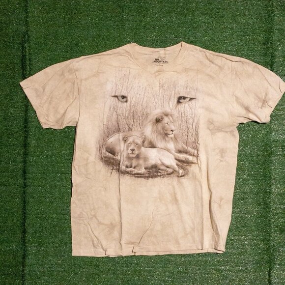 THE MOUNTAIN 2013 GRAY LIONS MENS CASUAL T SHIRT OUTDOORS NATURE SIZE XXL - Picture 5 of 5